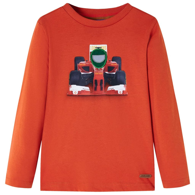 Camicia per bambini Vidaxl con maniche lunghe 116 arancione