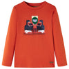 Camicia per bambini Vidaxl con maniche lunghe 128 arancione