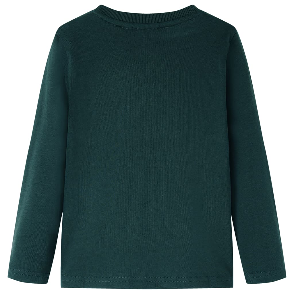 Camicia per bambini Vidaxl con maniche lunghe 104 Donkergroen