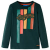 Camicia per bambini Vidaxl con maniche lunghe 140 verde scuro