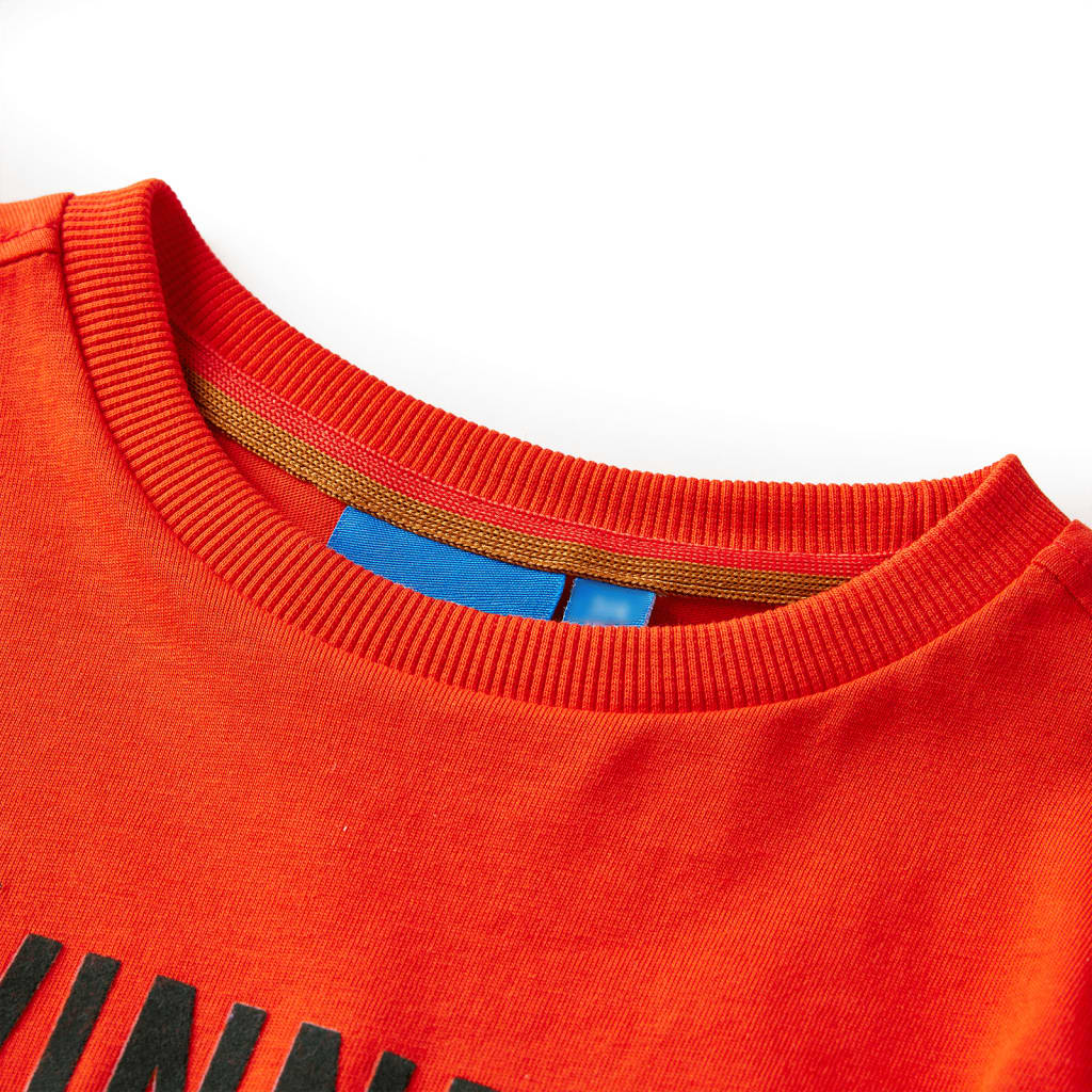 Camisa para niños Vidaxl con mangas largas 92 Brightroranje