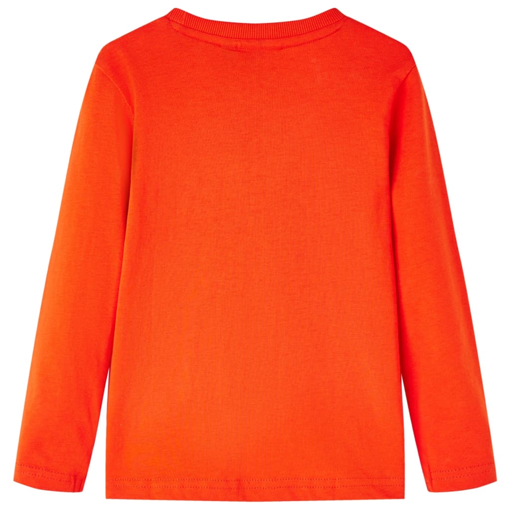 Camisa para niños Vidaxl con mangas largas 140 Naranja brillante