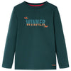 Camicia per bambini Vidaxl con maniche lunghe 104 Donkergroen