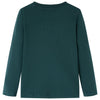 Camicia per bambini Vidaxl con maniche lunghe 116 verde scuro