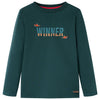 Camicia per bambini Vidaxl con maniche lunghe 140 verde scuro