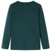 Camicia per bambini Vidaxl con maniche lunghe 140 verde scuro