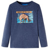 Camicia per bambini Vidaxl con maniche lunghe 116 blu scuro misto
