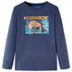 Camicia per bambini Vidaxl con maniche lunghe 128 blu scuro misto