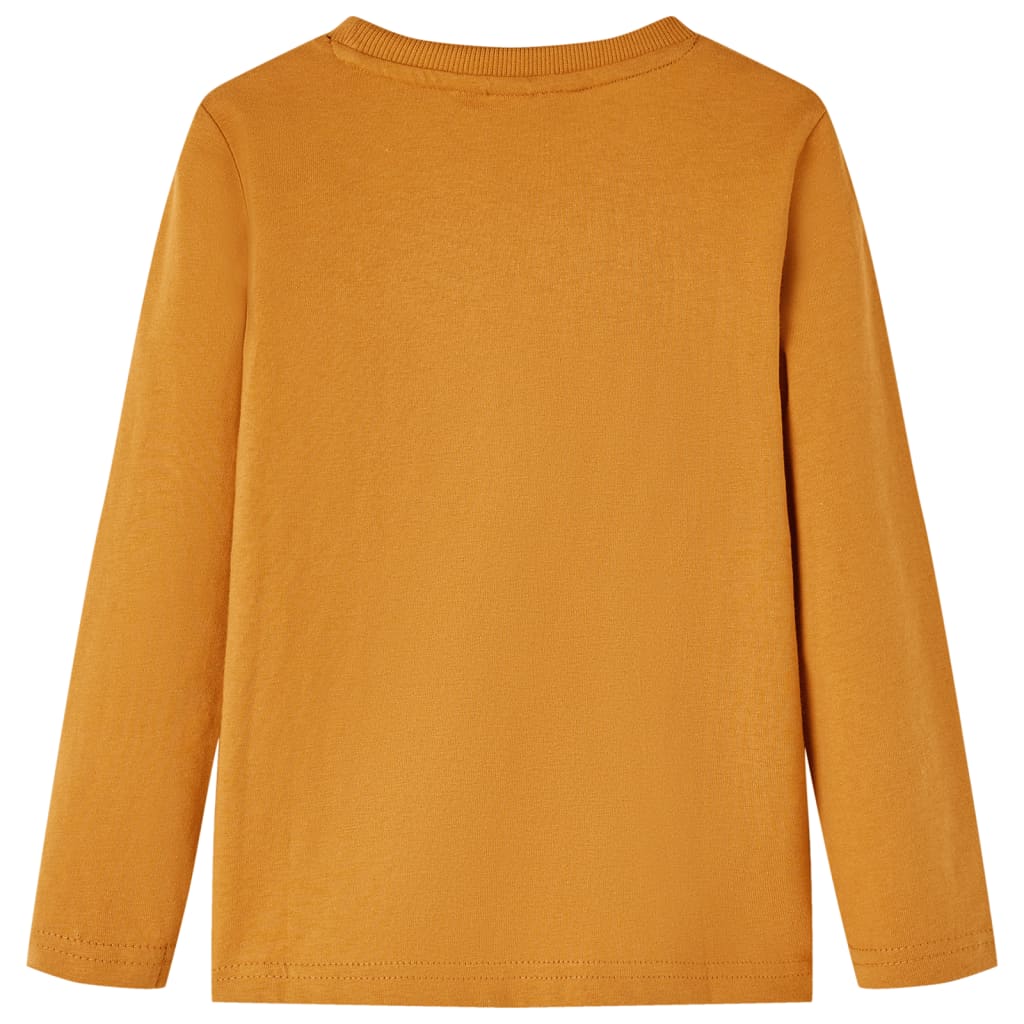 Camicia per bambini Vidaxl con maniche lunghe 116 rame scuro