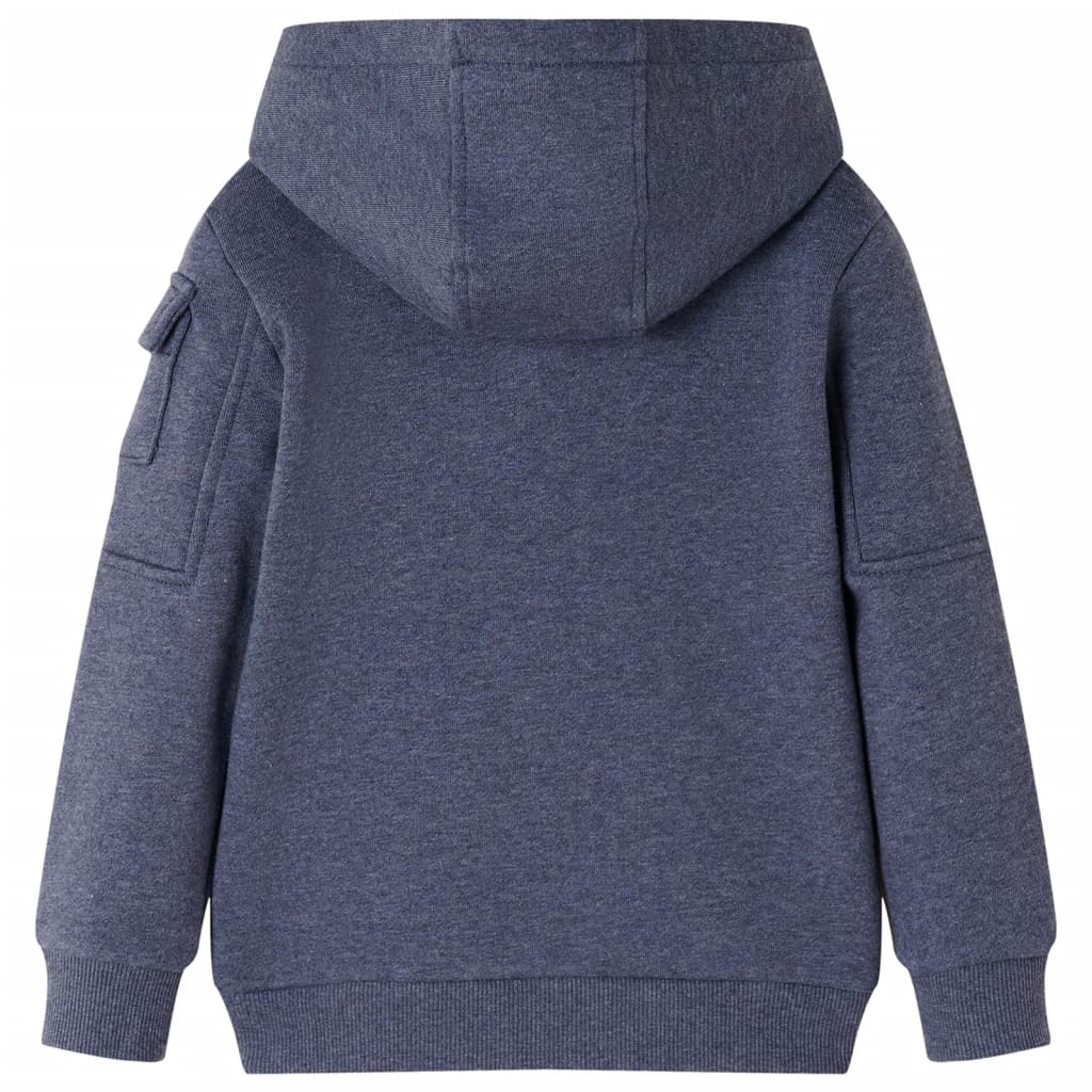 VIDAXL GIET per bambini con cappuccio e zits 128 blu scuro misto