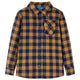Vidaxl Shirt per bambini a scacchi 92 Cognac Colore e blu