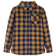 Vidaxl kinderoverhemd geruit 116 cognackleurig en blauw