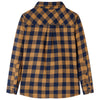 Vidaxl kinderoverhemd geruit 116 cognackleurig en blauw