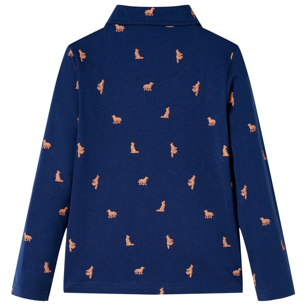 Vidaxl kindershirt 116 marineblauw