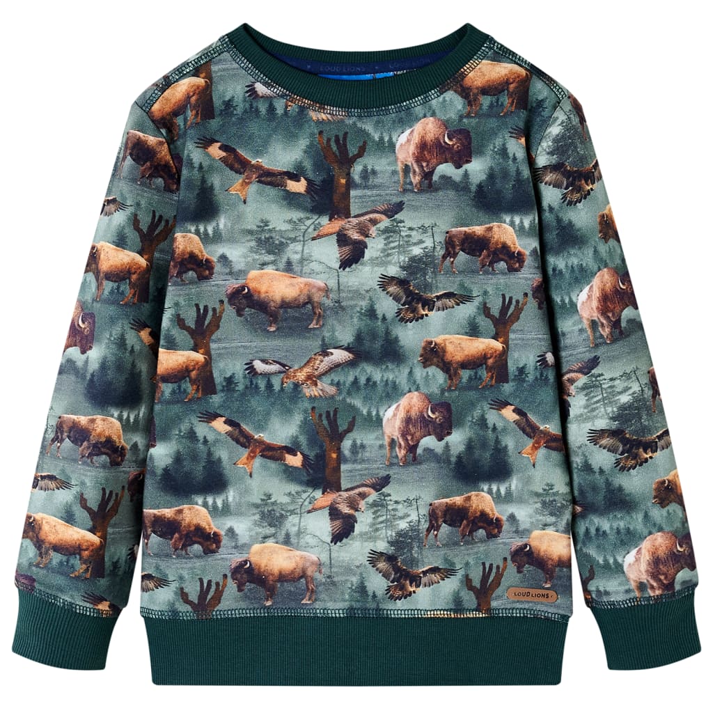 Vidaxl Children's Sweater 116 Dark Green