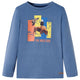 Camicia per bambini Vidaxl con maniche lunghe 116 blu misto