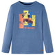 Camicia per bambini Vidaxl con maniche lunghe 128 blu misto