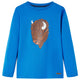 Camicia per bambini Vidaxl con maniche lunghe 128 cobalto blu