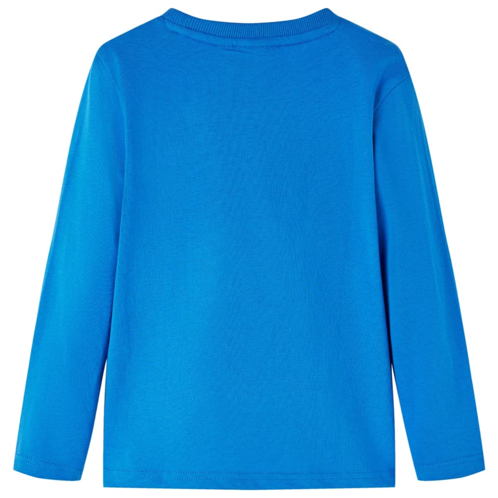 Camicia per bambini Vidaxl con maniche lunghe 128 cobalto blu