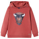 Vidaxl kindertrui met capuchon 104 roodbruin