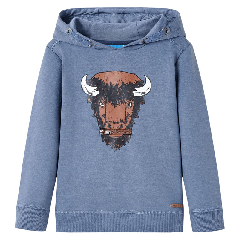 Vidaxl Siga per bambini con cappuccio 116 miscelato blu