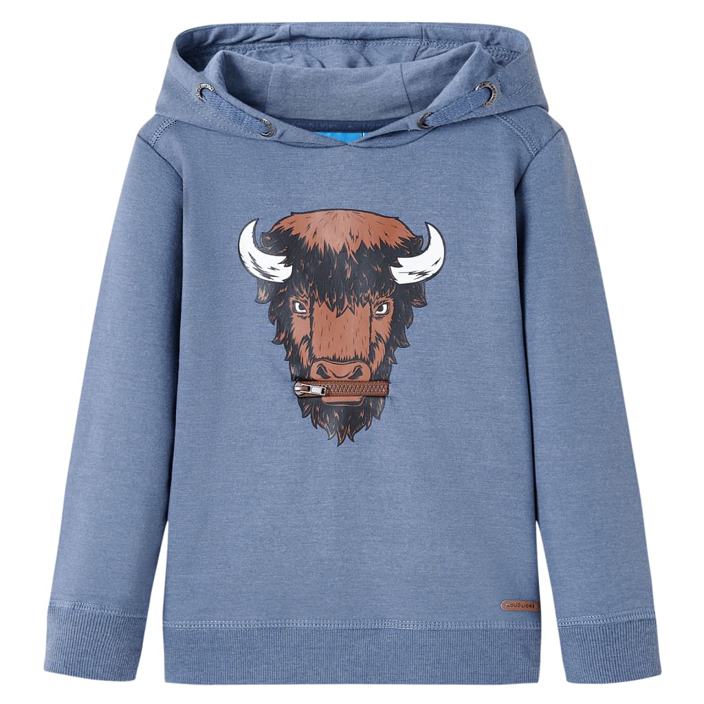 Vidaxl Siga per bambini con cappuccio 116 miscelato blu