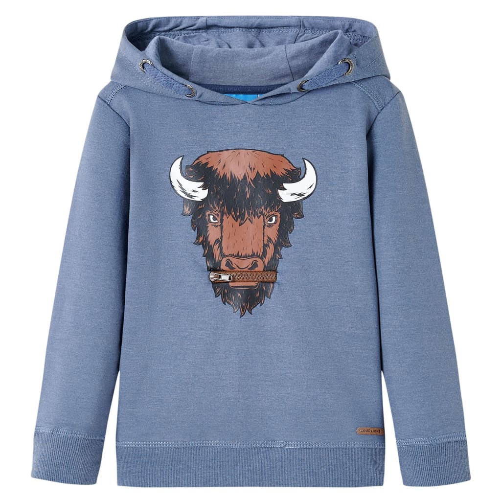 Vidaxl Siga per bambini con cappuccio 140 blu misto