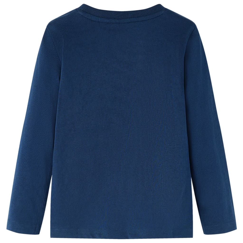 Camicia per bambini Vidaxl con maniche lunghe 92 blu navy