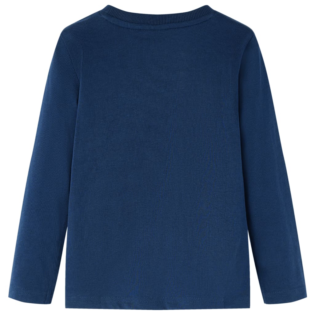 Camicia per bambini Vidaxl con maniche lunghe 116 blu navy