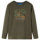 Camicia per bambini Vidaxl con maniche lunghe 92 kakikentig