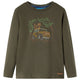 Camicia per bambini Vidaxl con maniche lunghe 128 kakikentig