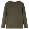 Camicia per bambini Vidaxl con maniche lunghe 128 kakikentig