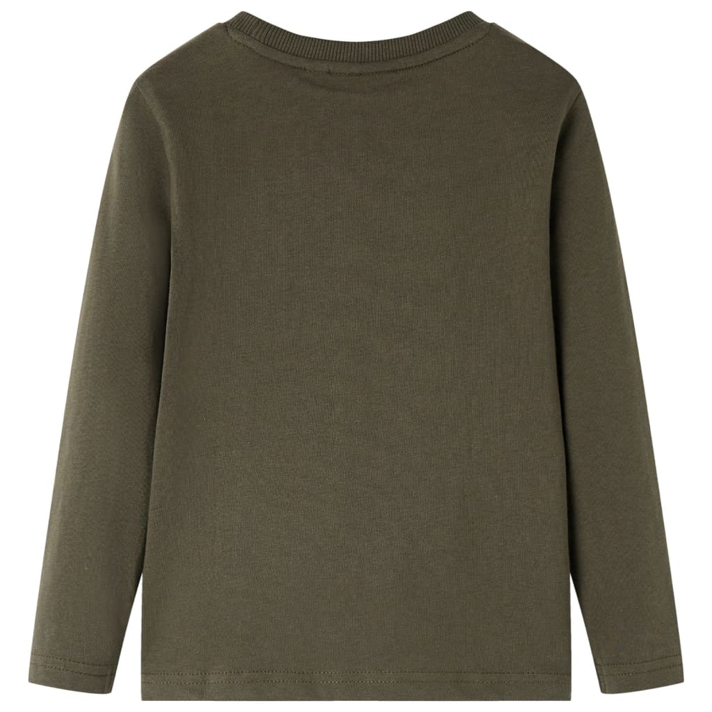 Camicia per bambini Vidaxl con maniche lunghe 128 kakikentig