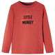 Camicia per bambini Vidaxl con maniche lunghe 92 marrone rossastro