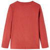 Camicia per bambini Vidaxl con maniche lunghe 92 marrone rossastro