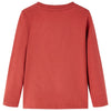 Camicia per bambini Vidaxl con maniche lunghe 116 rossastro -brown