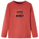 Camicia per bambini Vidaxl con maniche lunghe 128 rossastro -brown