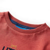 Camicia per bambini Vidaxl con maniche lunghe 128 rossastro -brown