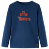 Camicia per bambini Vidaxl con maniche lunghe 128 blu navy
