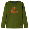 Camicia per bambini Vidaxl con maniche lunghe 104 Donkerkakiklurke