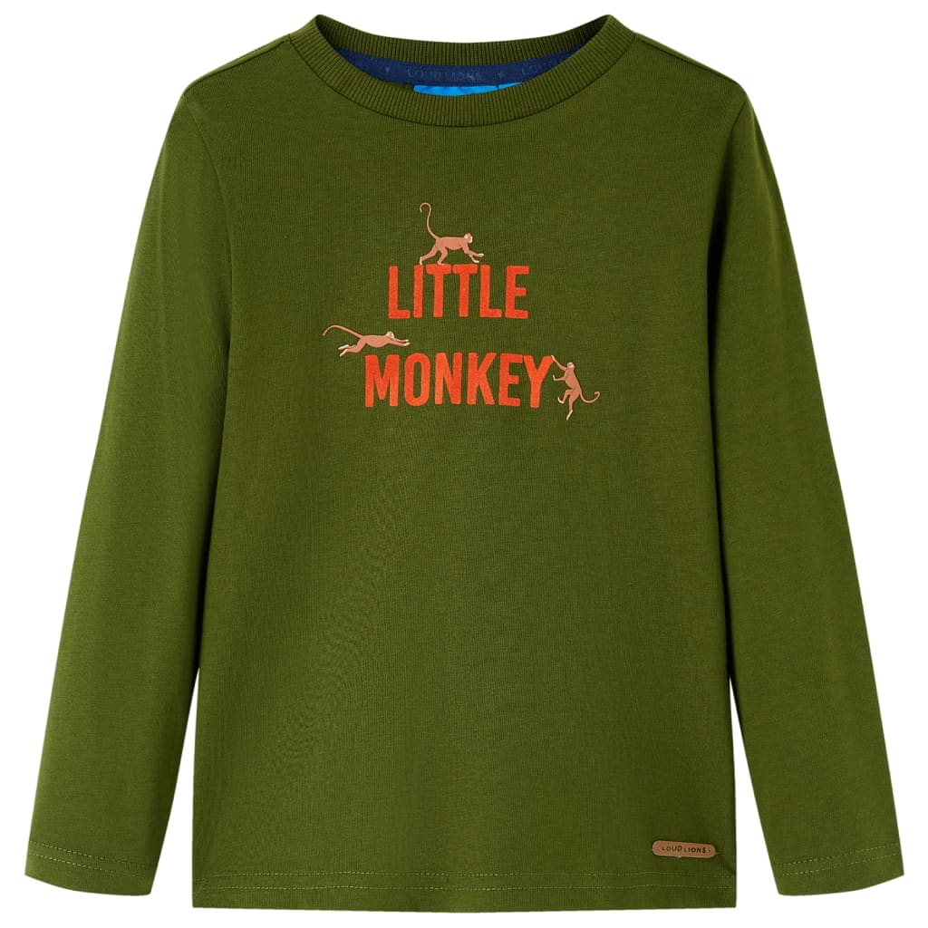 Camicia per bambini Vidaxl con maniche lunghe 104 Donkerkakiklurke