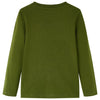 Camicia per bambini Vidaxl con maniche lunghe 116 Dark Kakiklijk