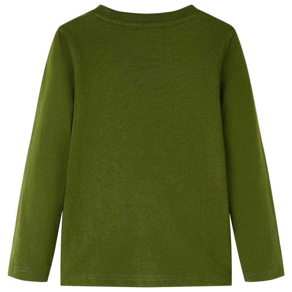 Camicia per bambini Vidaxl con maniche lunghe 128 Donkerkaklijk