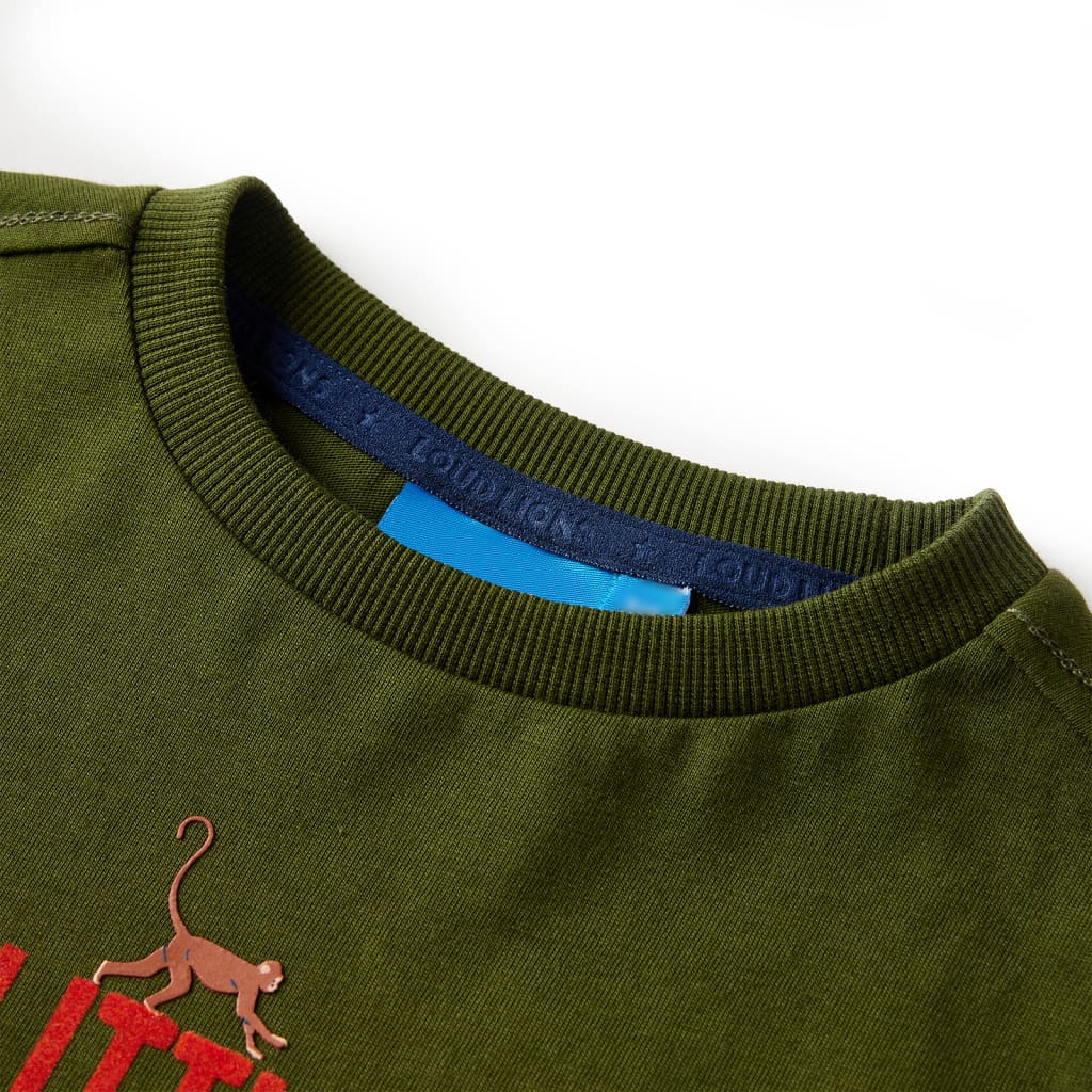 Camicia per bambini Vidaxl con maniche lunghe 128 Donkerkaklijk