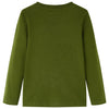 Camicia per bambini Vidaxl con maniche lunghe 140 Dark Kakik colorato
