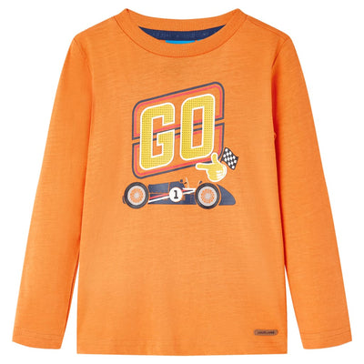 Camisa para niños Vidaxl con mangas largas 92 Donkeroranje