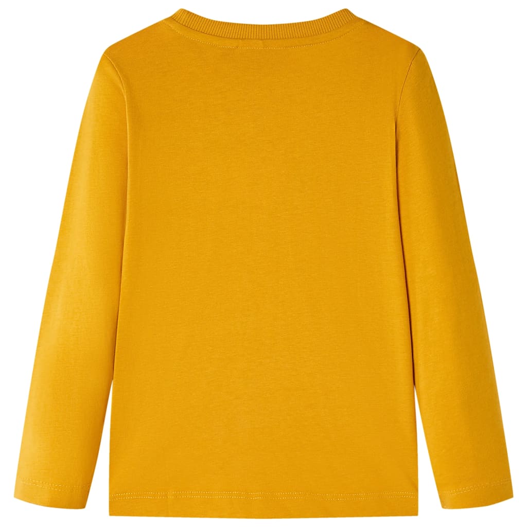 Camicia per bambini Vidaxl con maniche lunghe 128 ocra colori