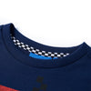 Camicia per bambini Vidaxl con maniche lunghe 104 blu navy