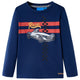 Camicia per bambini Vidaxl con maniche lunghe 116 blu navy