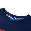 Camicia per bambini Vidaxl con maniche lunghe 116 blu navy